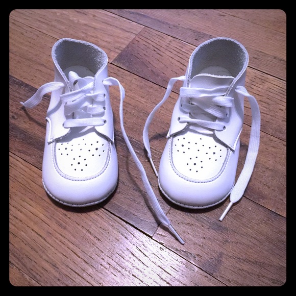 Vintage leather Carter’s baby shoes white - Picture 1 of 8